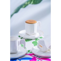 Acar Molly 12 Parça 6 Kişilik Kahve Fincan Takımı - 90 Ml Beyaz