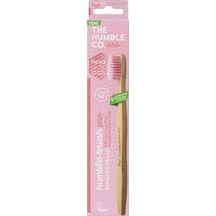 Humble Brush Pro Line Yetişkin Soft Lila 0.01 İnceltilmiş Hegzagonal Fırça Kılları İçeren Bambu Diş Fırçası Açık Ahşap
