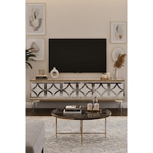 Tsa1237dbs - Lemtv120 Tv Stand, Tv Sehpası Safirmeşe - Beyaz - Sılver 120cm