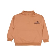 Civil Boys Mountaın Baskılı 6-9 Yaş Sweatshirt - Turuncu Tarçın
