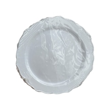 Parti Davet Piknik Doğum Günü Sert Plastik Mika Tabak - Beyaz - 18 Cm. - 6'lı Paket