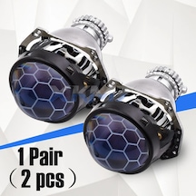 1 Çift Kazınmış Lens-araba H4 Far Projektör Lens Hella 3r Bi-xenon Mavi Lensler D2s D2h Hıd Petek Tuning Araba Işıkları