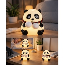 Renk Değiştiren Panda Silikon Gece Lambası Bwr30renkdegıstırenpanda Çok Renkli