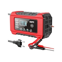 Araba Pil Şarj Cihazı 12v 6a Darbe Onarım Lcd Ekran Akıllı Hızlı Şarj Agm Derin Eu Plug