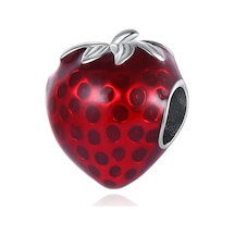 Fubena 925 Ayar Gümüş Çilek Charm