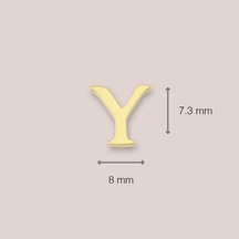 Goldkupe 14 Ayar Altın Y Harf Küpe 0,40 Gr-1382