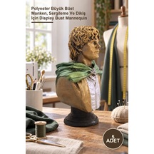 5 Adet Sam Büst Polyester Büyük Büst Manken, Sergileme Ve Dikiş İçin Display Bust Mannequin