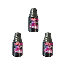Roll-up Party Dreams Parti Davet Piknik Renkli Plastik Sert Mika Bardak - Siyah - 25'li 3 Paket Siyah