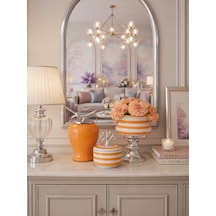 Dekoratif - Salon Seti Soft Sarı Zebra Gümüş