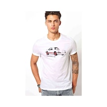 Porsche Baskılı Beyaz Erkek Tshirt (530991756)