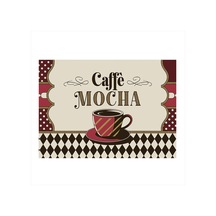 Caffè Mocha Retro Poster Tasarım Mdf Tablo