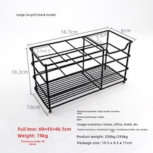 Shineyee Stanyum Çelik Banyo Organizer: Elektrikli Fırça Ve Macun Tutucu, Delme Yok Kurulum, 6 Bölmeli Siyah Dolap Diğer