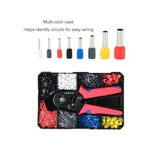 1800 Adet/takım Tüp Tipi Soğuk Preslenmiş Terminal Bloğu Sıkma Pensesi Plastik Kutu Seti