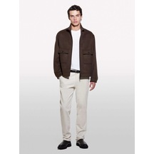 Sisley Pamuk Karışımlı Dar Kesim Cepli Kadife Chino Pantolon Erkek 0l8 Pantolon - 324a41znsf04r Bej