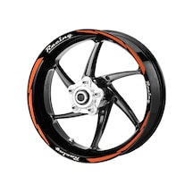 Deeb Motosiklet Jant Şeridi Racing Turuncu Beyaz Model S N11.25617