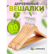 Ahşap Giysi Askıları 10 Adet 453754092 Bej