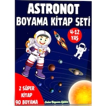 Astronot Boyama Kitap Seti 90 Süper Boyama