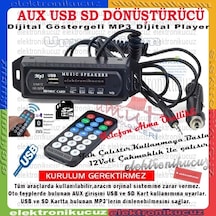 Oto Teyp Dönüştürücü Çevirici Bluetooth Aux-Sd Kart-Usb-Mikrofon N11.310