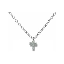 Taşlı Haç Figürlü Unisex Kolye 60 Cm Zincirli, Metal Gotik Ve Alternatif Takı Çok renkli