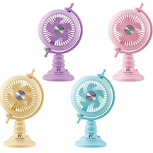 Katjmer Ktfn-15 Buharlı Masaüstü Usb Işıklı Şarjlı Fan