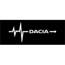 Oto Sticker Dacia Nabız Kalp Atışı Sticker 2 Adet V1