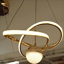 Has Light Kar Çiçeği Model Led Avize 3 Renkli Altın Renk