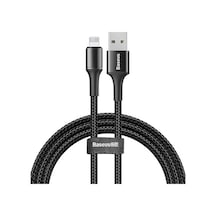 Baseus Halo 1.5A Apple iPhone Uyumlu Lightning Şarj Kablosu 2 Metre Siyah