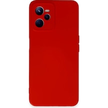 Lvsqvr Newface Realme C35 Kılıf Nano İçi Kadife Silikon - Kırmızı
