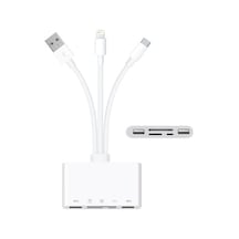 4702 Usb 3.0 Type-c Lightning To Sd, Tf Otg Kart Okuyucu Çevirici