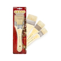 Gesso Boya Fırçası Seti, 3 Fırça Seti, 2, 4 Ve 6 Boylarında, Düz Fırçalar, Gesso, Akrilik, Yağlı Boya, Sulubo