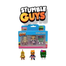 Stumble Guys 3'lü Mini Figür Seri 4 - Maximus - Burger Baxter - Hot Trash