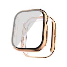 Apple Uyumlu Watch 10 42 MM Kasa Koruyucu Sert Pc Electroplatink Çerçeveli Ekran Gard 36 Rose Gold