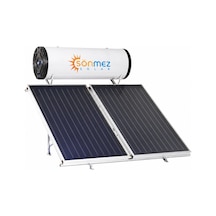 Solar 200l Emayeli Prizmatik Çift Bakır Kollektörlü Güneş Enerjili Su Isıtma Sistemi Kapalı Devre Basınçlı