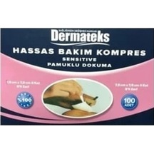 Dermateks 7,5cmx7,5cm 5'li Zarf Kompres Hassas Dokuma 100'lü Kutu