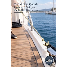 1 Adet Pirinç Çapalı Kerata Çekecek 59 Cm Boy, Çapalı Tasarım, Çekçek Ve Puller Kullanımı