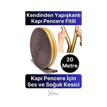 Kapı Pencere Fitili Soğuk İzolasyon Bandı Kendinden Yapışkanlı Güçlü Kauçuk Yalıtım Bant 2x10 20 Mt 0.5