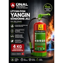 4 Kg Elektrikli Araç Lityum Yangın Söndürücü Kkt Yangın Tüpü Araç Garaj