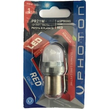Photon P21w Tek Duy Çakar Kırmızı Flash 12-24v Ph7213r 1 Adet