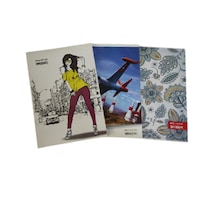 Defter 40 Yaprak Karton Kapak Çizgisiz A4 Defter 3 Adet