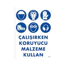 Pvc Ikaz Iş Güvenliği Levhası 25 Cm X 35 Cm Çalışırken Koruyucu