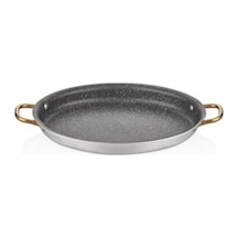Alu Granit Oval Omlet Tava 28 21 4cm Gri
