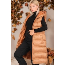 Z9757 Dewberry Bayan Yelek-camel CAMEL