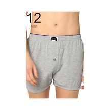 12'li Paket Havlu Bel Erkek Boxer Gri
