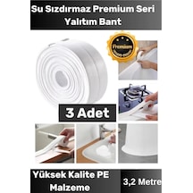 Özel Seri Premium Su Geçirmez Sızdırmaz Lavabo Küvet Yağ Nem Küf Önleyici 3.2m 3 Adet İzolasyon Bant