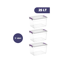 25 Litre Saklama Düzenleme 3 Adet Beyaz