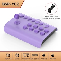Purple-y02 Kablosuz Arcade Oyunları Kontrol Rocker Ps4 Anahtarı Konsol Denetleyicisi Pc Tv Android İos Telefonlar Joysti