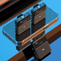 Rogfer Sx9 1 Tx + 2 Rx Akıllı Gürültü Azaltma Yaka Kablosuz Mikrofonu 8 Pin