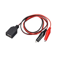 Pm-28659 Usb Dişi - Küçük Krokodil Uçlu 5v 2a Test Kablosu 60 Cm Pm-28659 Usb Dişi - Küçük Krokodil Uçlu 5v 2a Test Kablosu 60 Cm