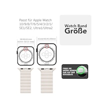 Core Mıknatıslı Bileklik, Apple Watch Ultra/se/10/9/8/7/6/5/4/3/2/1 İle Uyumlu, Nefes Alan Silikon Halka, Oluklu Tasarım, 38/40/41/42 Mm & 42/44/45/46/49 Mm Çok Renkli
