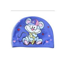 Çocuklar İçin Mavi Mick Deniz Havuz Bonesi, Likralı Bez Bone Yüzü Mavi